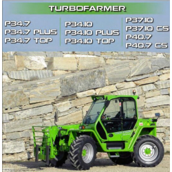 Merlo Turbofarmer Modular TF30.9-33.7-33.9-35.7-38.7-38.10-42.7-45.11-50.8-65.9 Service Manual, Mechanic Manual, Hydraulic & Electrical Diagram German